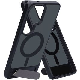 Mobiparts Hardcover Samsung Galaxy S26 Ultra MagSafe Hoesje Hardcase Backcover met Standaard - Satin Black