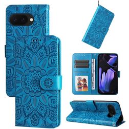 Mobigear Sunflower Google Pixel 9a Hoesje Bookcase Portemonnee - Blauw