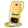 Mobigear Lanyard Card iPhone 17 Pro Max Siliconen Hoesje met koord en Pasjeshouder - Geel