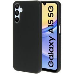 Mobiparts Samsung Galaxy A15 Siliconen Hoesje Backcover - Zwart