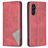 Mobigear Rhombus Slim Samsung Galaxy A35 Hoesje Bookcase - Rood