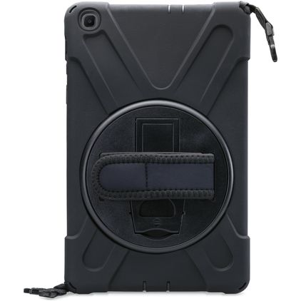 Xccess Survivor All-round Samsung Galaxy Tab S6 Lite Hoes Hard Kunststof,Siliconen Backcover + Schouderband + Standaard - Zwart