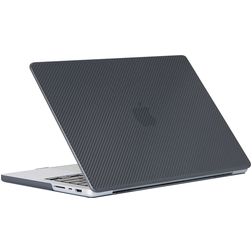 Mobigear Carbon MacBook Pro 14 Inch (2021-2026) Hoes Hardshell Laptopcover MacBook Case - Zwart - Model A2442 / A2779 / A2918 / A2992 / A3401 / A3112 / A3434 / A3427 / A3426