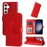 Mobigear Sunflower Samsung Galaxy S24 Hoesje Bookcase Portemonnee - Rood