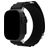Mobilize Alpine Nylon Apple Watch Bandje Gespsluiting - 42/41/40/38 mm - Zwart