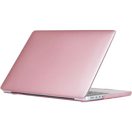 Mobigear Metallic MacBook Pro 14 Inch (2021-2026) Hoes Hardshell Laptopcover MacBook Case - Roségoud - Model A2442 / A2779 / A2918 / A2992 / A3401 / A3112 / A3434 / A3427 / A3426