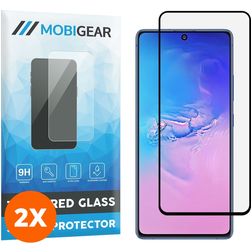 Mobigear Curved Samsung Galaxy S10 Lite Glazen Screenprotector - Case Friendly - Zwart (2-Pack)