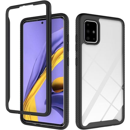 Mobigear Two-Layer Samsung Galaxy A71 Hoesje Hardcase Backcover Shockproof - Zwart