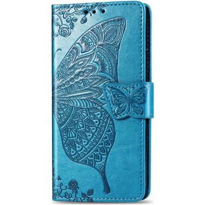Mobigear Butterfly iPhone 11 Hoesje Bookcase Portemonnee - Blauw