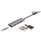 4Smarts 5 in 1 Hub USB-A / USB-C naar USB-A / SD Card Hub 0.2 Meter - Spacegrijs
