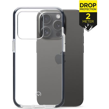 Mobilize Shatterproof iPhone 15 Pro Hoesje Hardcase Backcover Shockproof - Transparant / Zwart