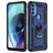 Mobigear Armor Ring Motorola Moto G71 5G Hoesje Hardcase Backcover Shockproof met Ringhouder - Blauw