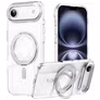 Mobigear Frosted Mag iPhone Air MagSafe Hoesje Hardcase Backcover met Standaard - Zilver