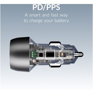 Mobilize Dual USB / USB-C Autolader Power Delivery 48W - Zwart