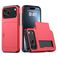 Mobigear Card iPhone 18 Pro Hoesje Hardcase Backcover Shockproof met Pasjeshouder - Rood