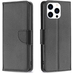 Mobigear Excellent iPhone 16 Pro Hoesje Bookcase Portemonnee - Zwart