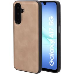 Mobiparts Classic Samsung Galaxy A17 MagSafe Hoesje TPU,Kunstleer Backcover - Moonstone Beige