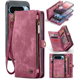 CaseMe 008 Google Pixel 9 Pro XL Hoesje Uitneembare 2in1 Bookcase Portemonnee - Rood