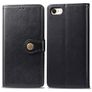 Mobigear Snap Button iPhone SE (2020) Hoesje Bookcase Portemonnee - Zwart