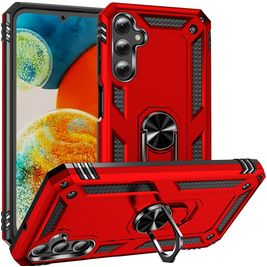 Mobigear Armor Ring Samsung Galaxy A24 Hoesje Hardcase Backcover Shockproof met Ringhouder - Rood