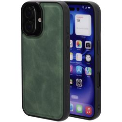 Mobiparts Classic iPhone 16 MagSafe Hoesje TPU,Kunstleer Backcover - Emerald Green