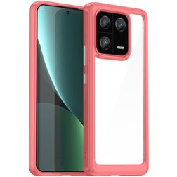 Mobigear Crystal Xiaomi 13 Pro Hoesje Hardcase Backcover - Transparant / Rood