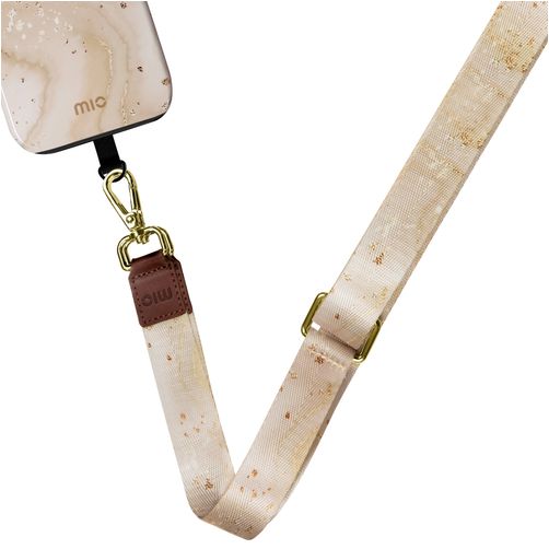 MIO Lanyard Universeel Telefoonkoord Verstelbaar - Gold Marble