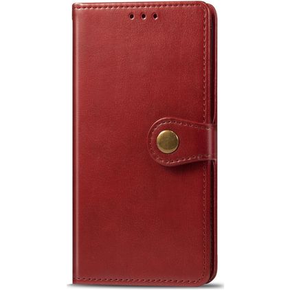 Mobigear Snap Button Nokia 5.3 Hoesje Bookcase Portemonnee - Rood