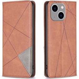 Mobigear Rhombus Slim iPhone 15 Plus Hoesje Bookcase - Bruin