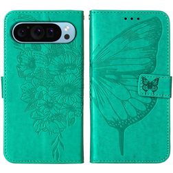Mobigear Butterfly Google Pixel 9 Hoesje Bookcase Portemonnee - Groen