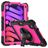 Mobigear SureGrip Xtreme iPad Mini 6 (2021) Hoes Hard Kunststof,Siliconen Backcover + Stylus Houder + Schouderband + Standaard - Zwart / Roze
