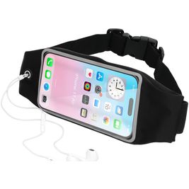Mobiparts Comfort Fit Belt Telefoonhouder Hardlopen iPhone Air Sport Hoesje Neopreen Heuptas - Zwart