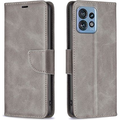 Mobigear Excellent Motorola Edge 40 Pro Hoesje Bookcase Portemonnee - Grijs