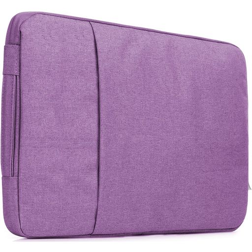 Mobigear Denim Zipper Laptop Sleeve 15 - 16 inch Laptop hoes - Paars