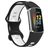 Mobigear Sport Dual Siliconen Fitbit Charge 5 Bandje Druksluiting - Zwart / Wit