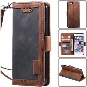 Mobigear Two Tone iPhone SE (2022) Hoesje Bookcase Portemonnee - Grijs