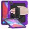 Mobigear SureGrip Xtreme iPad Air 13 Inch (2026) Hoes Hard Kunststof,Siliconen Backcover + Stylus Houder + Schouderband + Standaard - Paars