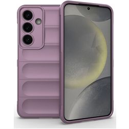 Mobigear Bumpy Samsung Galaxy S25 Hoesje Flexibel TPU Backcover - Paars