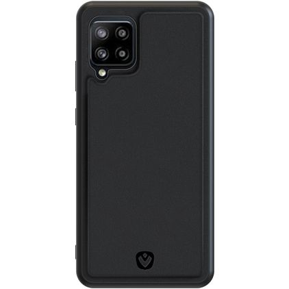 Valenta Snap Samsung Galaxy A42 Hoesje Echt Leer Backcover - Zwart