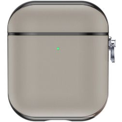 Valenta Snap Apple AirPods 1 Hoesje Echt Leer - Grijs
