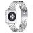 Mobigear Honeycomb Stalen Apple Watch Bandje Gespsluiting - 42/41/40/38 mm - Zilver