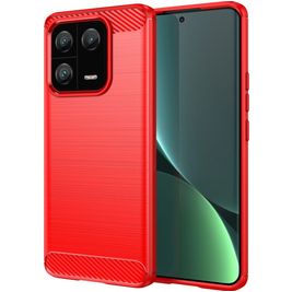 Mobigear Brushed Slim Xiaomi 13 Pro Hoesje Flexibel TPU Backcover - Rood