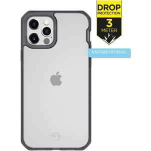ITSkins HybridFrost iPhone 12 Pro Max Hoesje Hardcase Backcover Shockproof - Zwart
