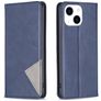 Mobigear Rhombus Slim iPhone 15 Hoesje Bookcase - Blauw
