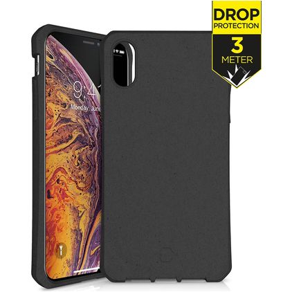 ITSKINS FeroniaBio iPhone XS Max Hoesje Hardcase Backcover Shockproof - Zwart