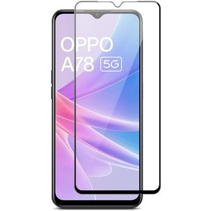 Mobigear Premium OPPO A78 Glazen Screenprotector - Case Friendly - Zwart