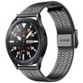 Mobigear Seven Bead Stalen Smartwatch Bandje Klemsluiting - Universeel 20 mm aansluiting - Zwart