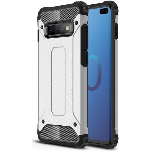 Mobigear Outdoor Samsung Galaxy S10 Plus Hoesje Hardcase Backcover Shockproof - Zilver