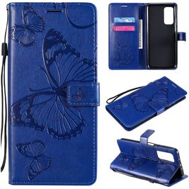 Mobigear Butterfly Xiaomi Mi 10T Pro Hoesje Bookcase Portemonnee - Blauw