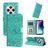 Mobigear Sunflower Xiaomi Redmi 14C Hoesje Bookcase Portemonnee - Groen